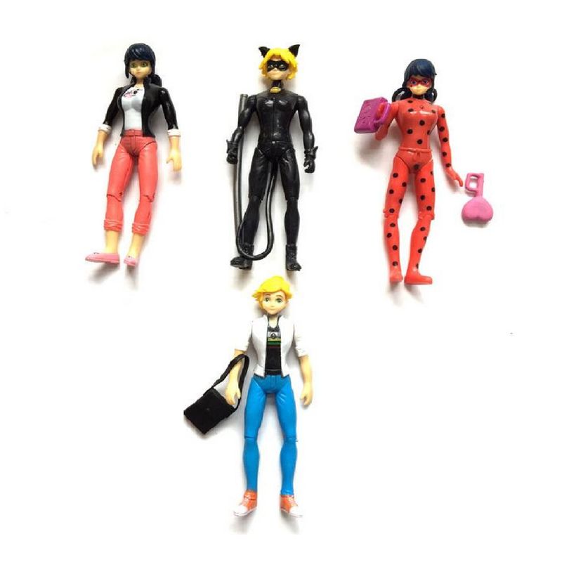 GENERICO - Ladybug Set 4 Figuras Articuladas
