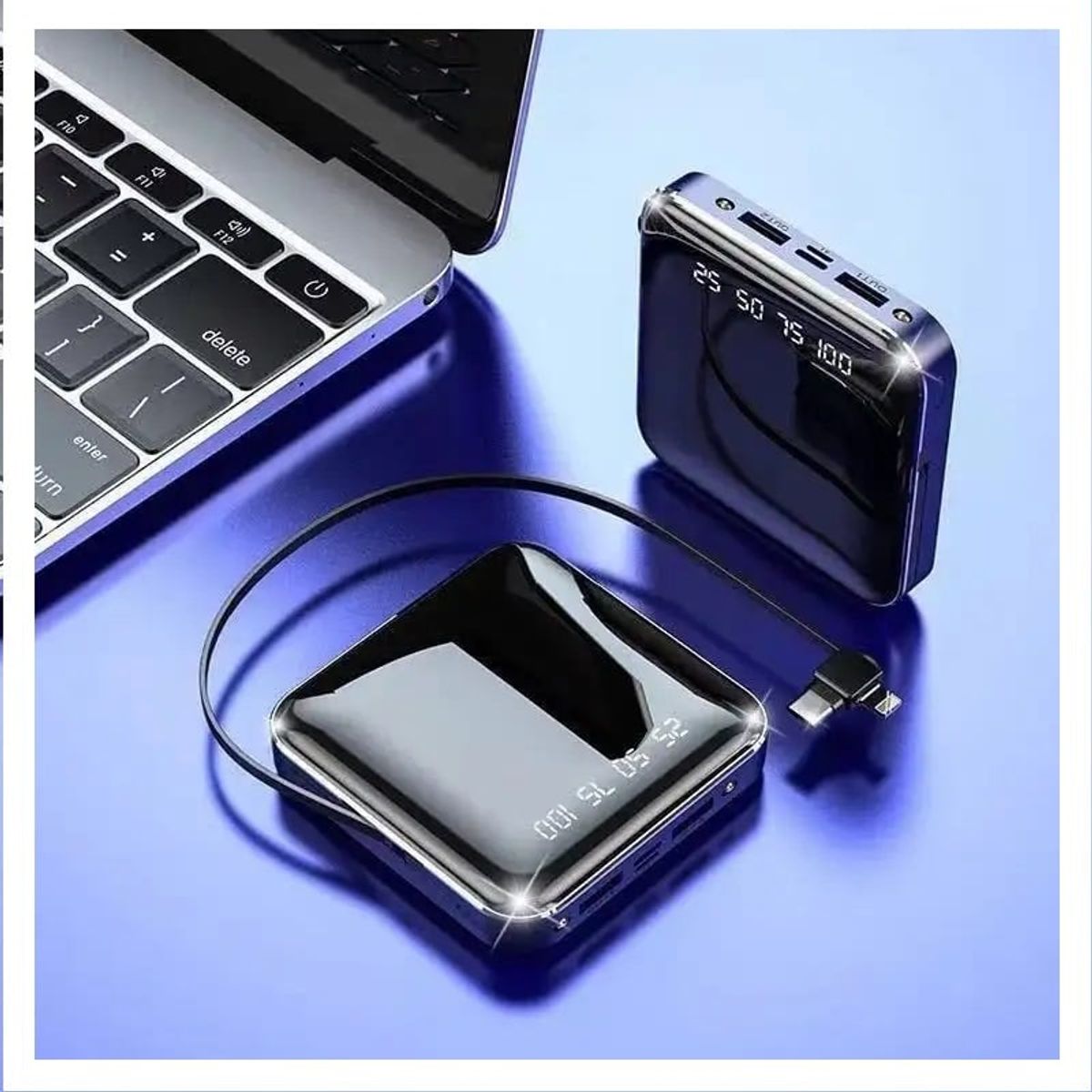GENERICO - Cargador Portátil Power Bank 10000 mAh 2USB Micro USB Linterna