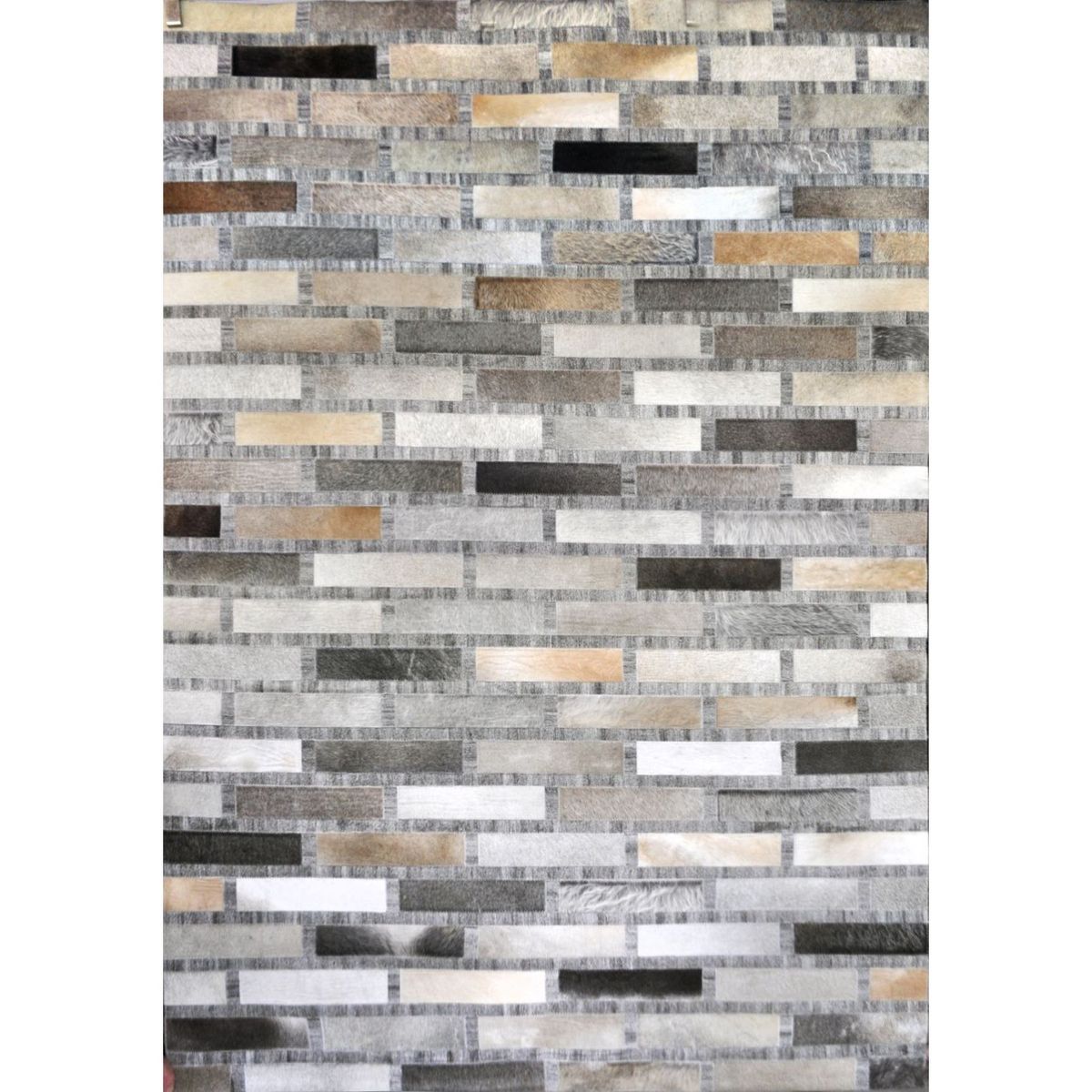 BAZHARS - ALFOMBRA BAZHARS 160X230 CM PATCH CUERO NIR 24