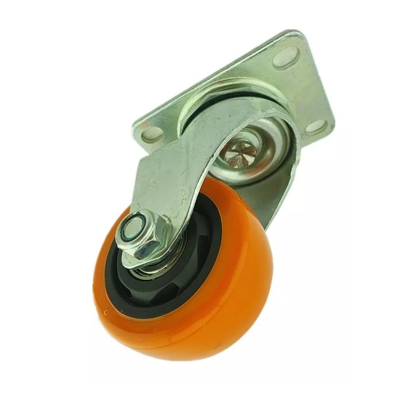 GENERICO - Rueda Naranja Giratoria 3 Pulgadas