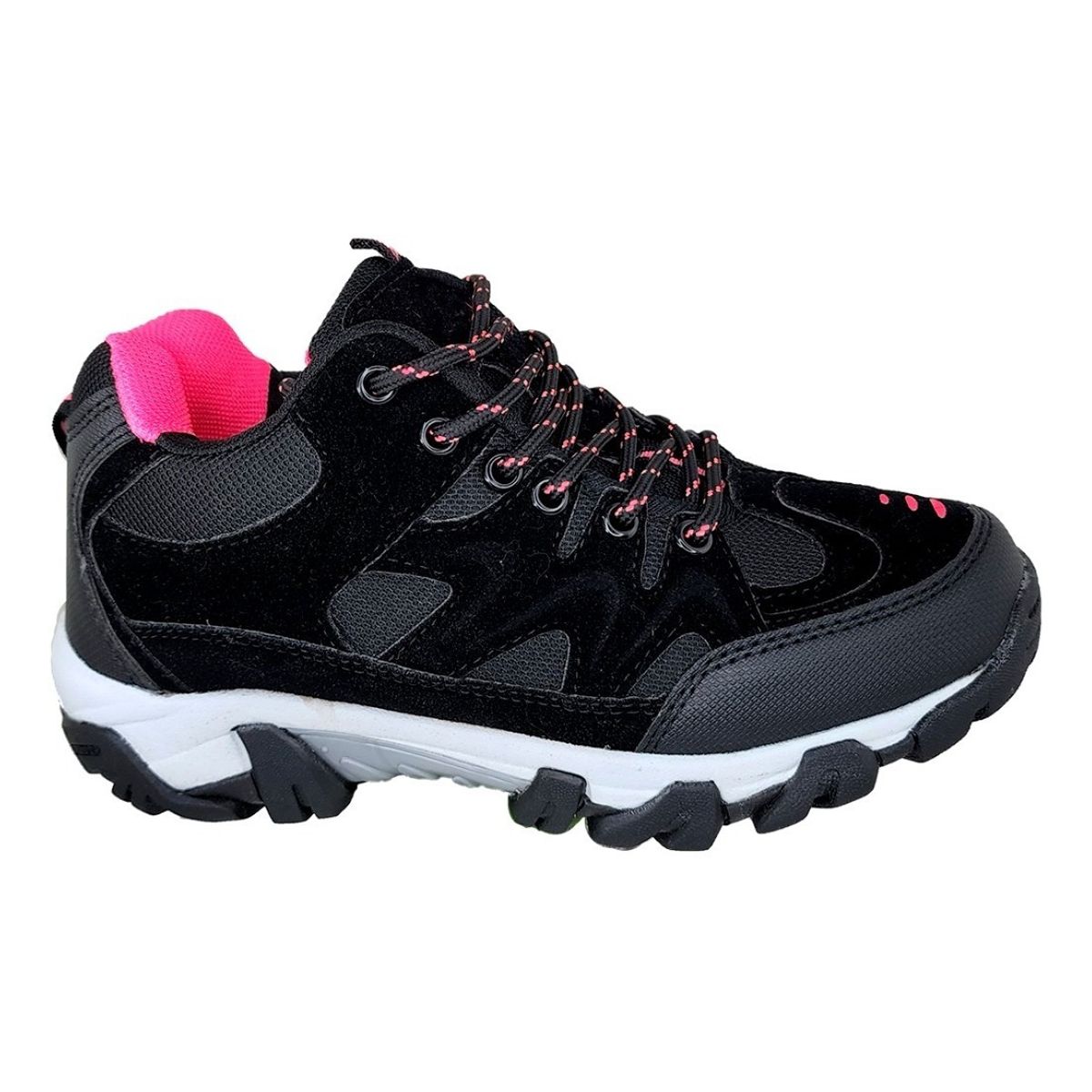 GENERICO - Zapatillas De Mujer Outdoor Otoño - Invierno Negro Fucsia - 3133…