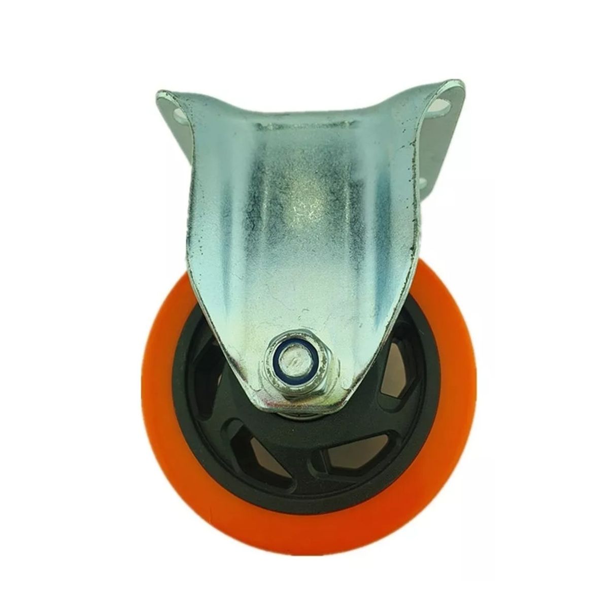 GENERICO - Rueda Naranja Fija 4 Pulgadas