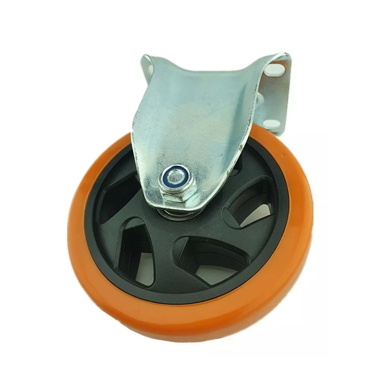 GENERICO - Rueda Naranja Fija 5 Pulgadas