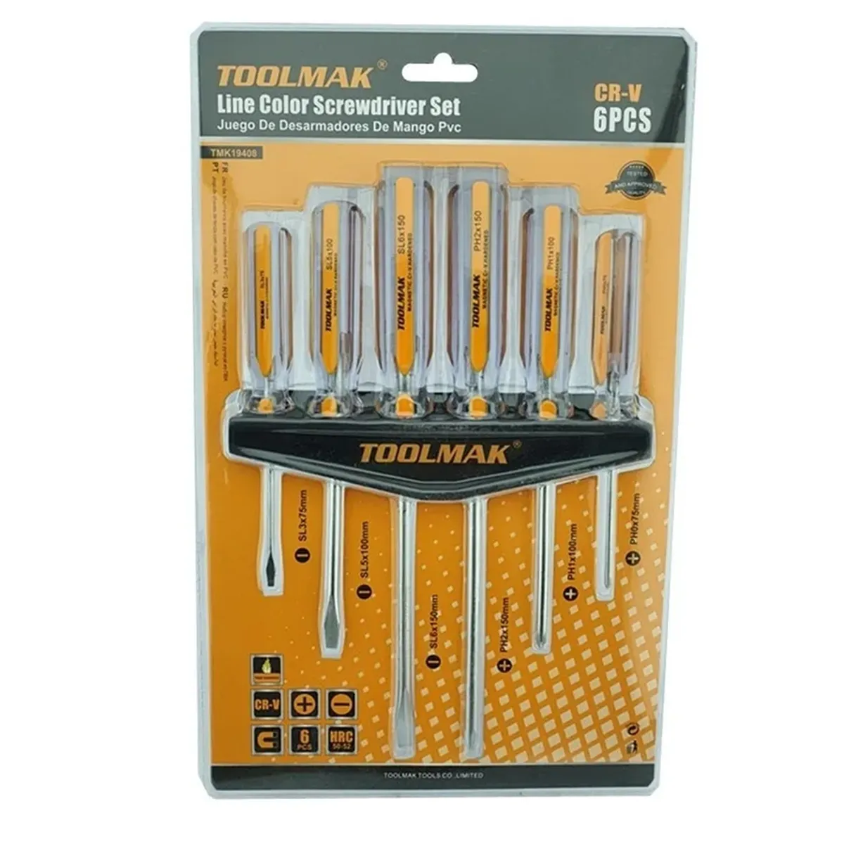 GENERICO - Set Kit Juego De Destornilladores 6 Piezas Toolmak