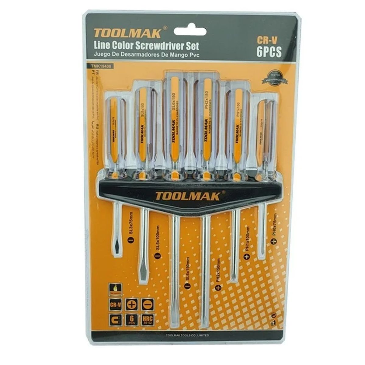GENERICO - Set Kit Juego De Destornilladores 6 Piezas Toolmak