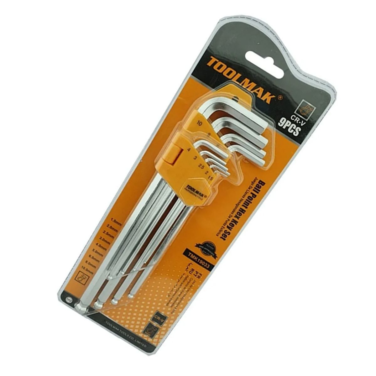 GENERICO - Juego/kit/set De Llaves Allen Hexagonal 9 Piezas Toolmak