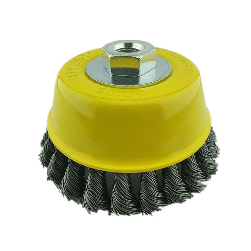 UYUSTOOL - Escobilla De Copa Trenzada Torcida 125mm Esmeril Uyustools