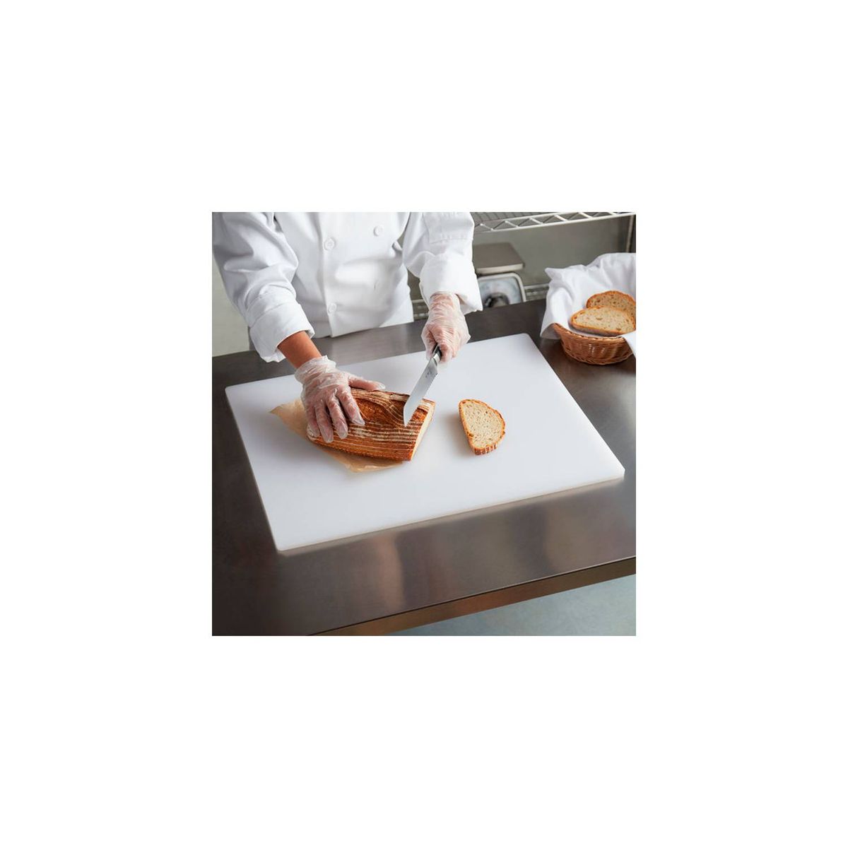 GENERICO - Tabla De Cortar Profesional Blanca 45x30 Cm 1 cm