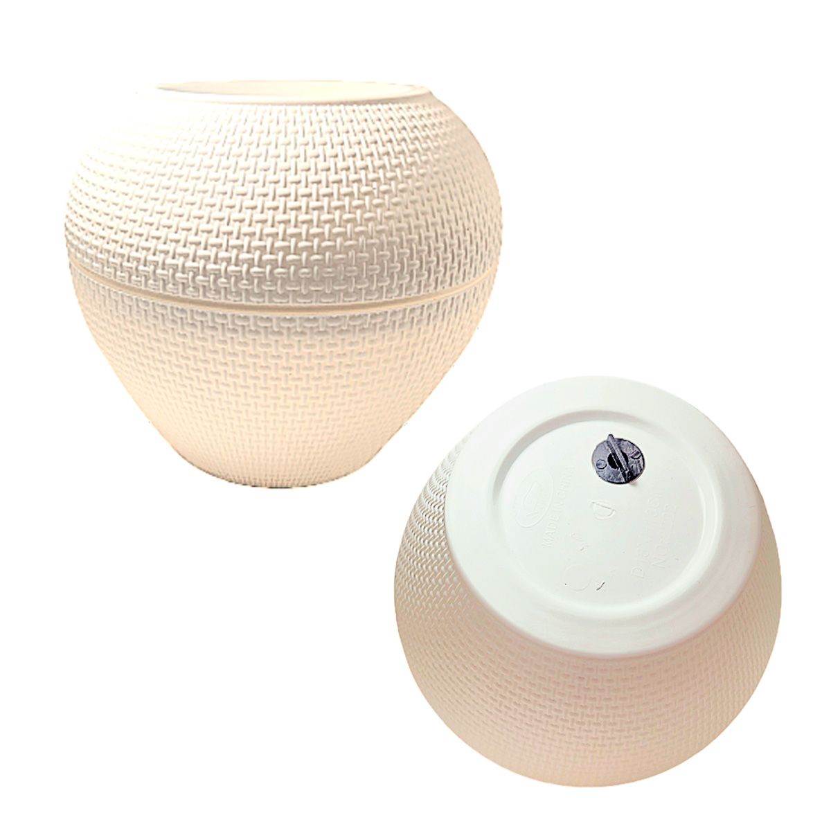 GENERICO - Macetero Decoración plantas con drenaje blanco