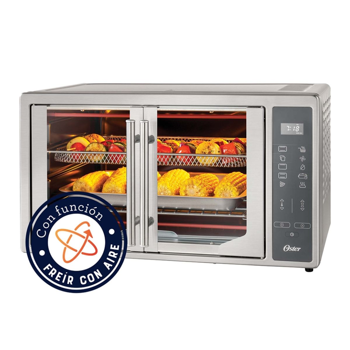 OSTER - Horno Digital freidora de aire 42 Lt y Puertas Francesas TSSTTVFDDAFNS