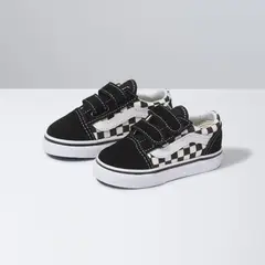 VANS - Zapatilla Bebe Old Skool V Primary Check Black