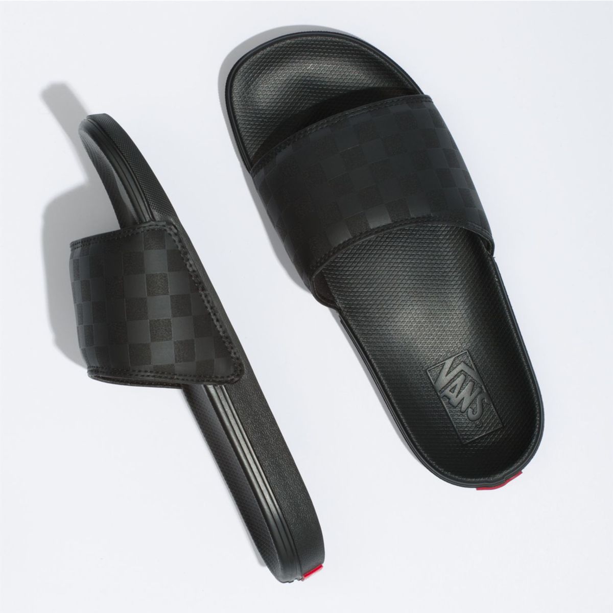 VANS - Sandalia Hombre La Costa Slide-On Checker Negro VANS