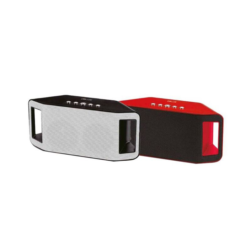 DBLUE - Parlante Bluetooth Portatil DBS110 Rojo/Negro - Crazygames
