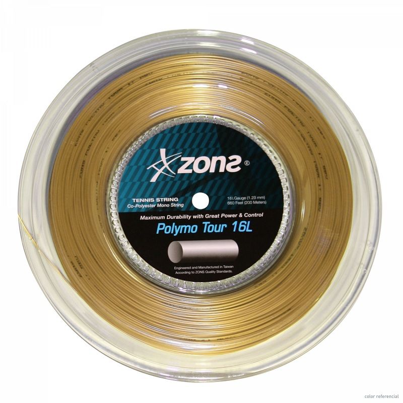 ZONS - CUERDA DE TENIS ZONS POLYMO TOUR 16L/1.28MM AMBER 200 MTS.