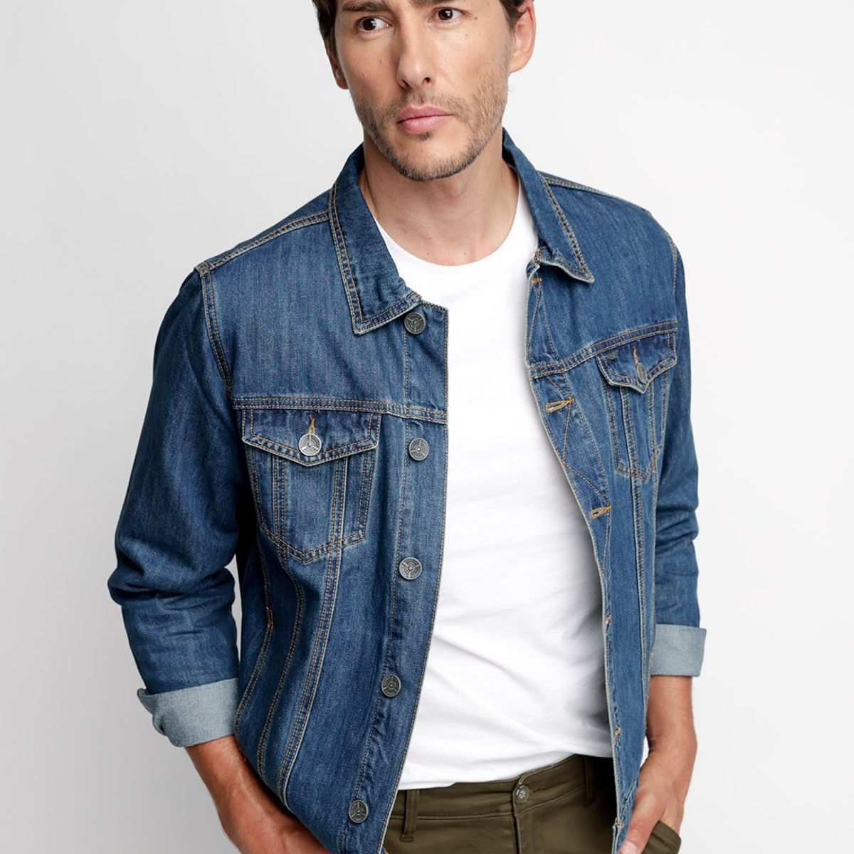 FEROUCH - Chaqueta Básica Denin Fj Azul Ferouch