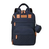 Mochila Maternal Con Monedero Y Colgador Azul