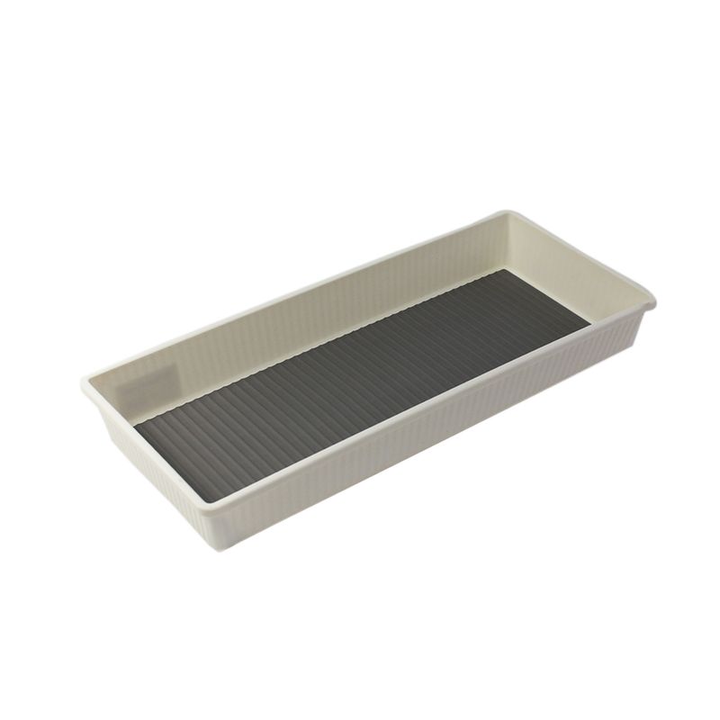 NEWTREE - Organizador de Cajones Gris Blanco Plástico Antideslizante