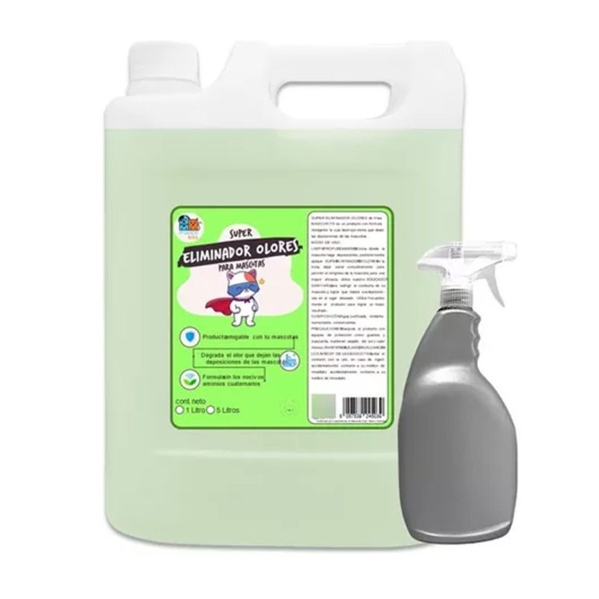 MASCOKITS - Eliminador Destructor De Olores Y Orina Perros Y Gatos 5 Lt