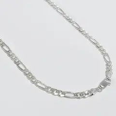 ROSETT - Cadena fígaro 3x1 60 cm Plata ley 925