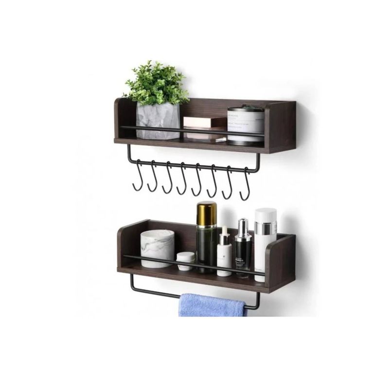 GENERICO - Kit 2 Repisas Soportes Multiuso Madera