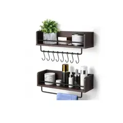 GENERICO - Kit 2 Repisas Soportes Multiuso Madera