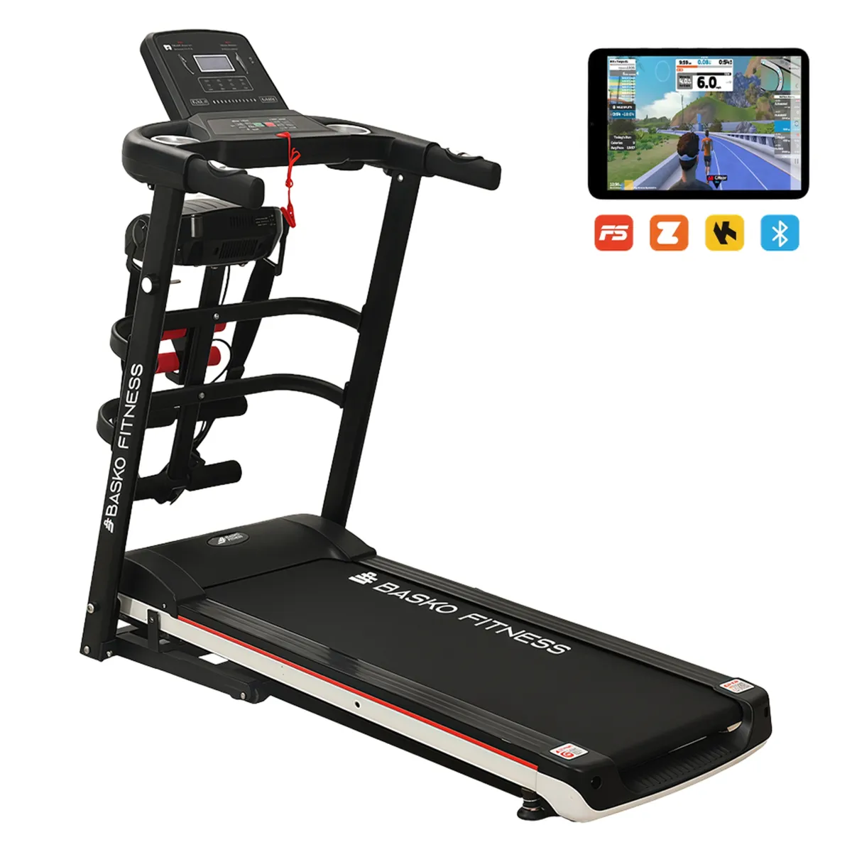BASKO FITNESS - Trotadora Pro 4.0 Bluetooth y Masajeador