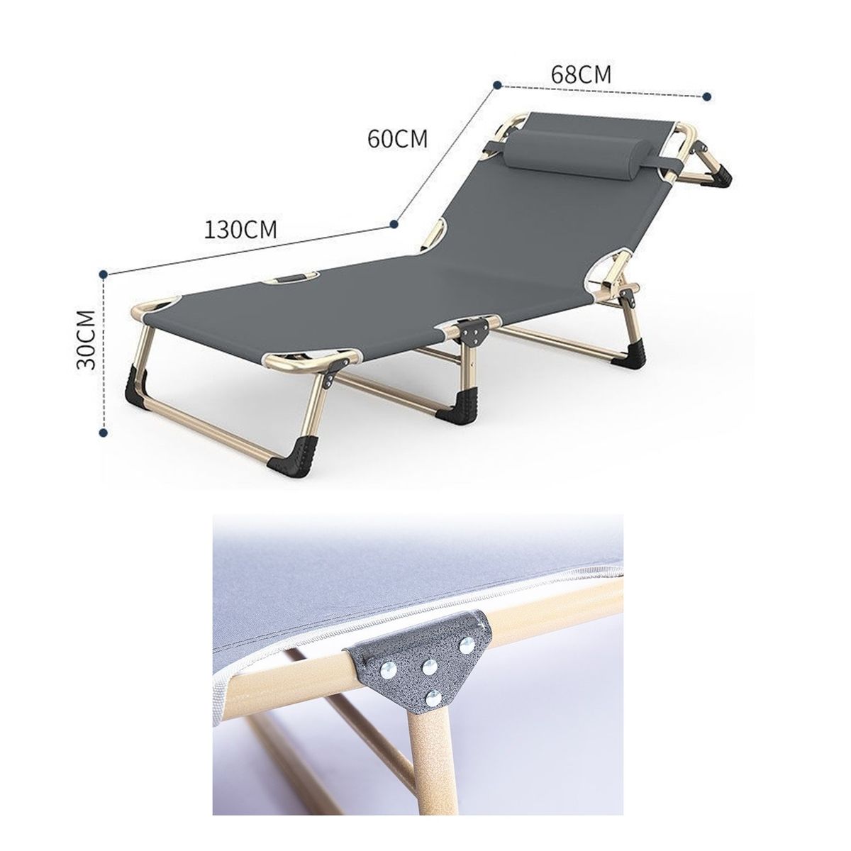 GENERICO - Silla Camilla Reposera Plegable Para Playa y Jardín