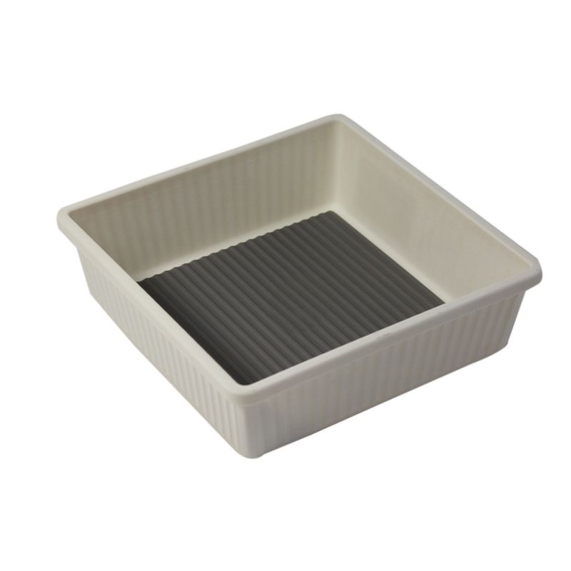 NEWTREE - Organizador de Cajones Gris Blanco Plástico Antideslizante