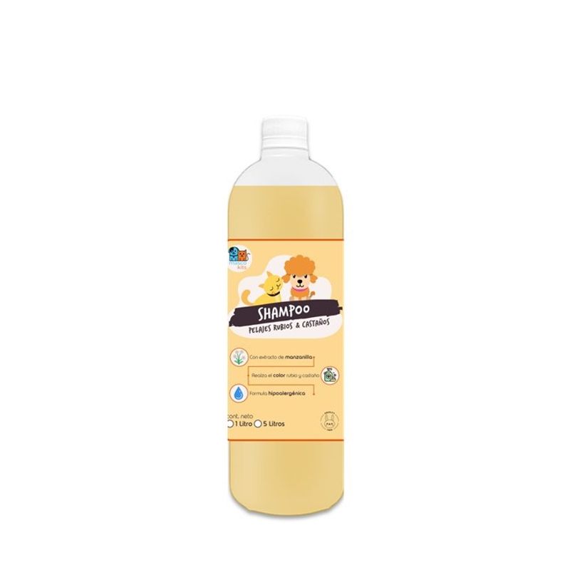 MASCOKITS - Super Shampoo Pelaje Rubio Orgánico 1 Lit Perros & Mascotas