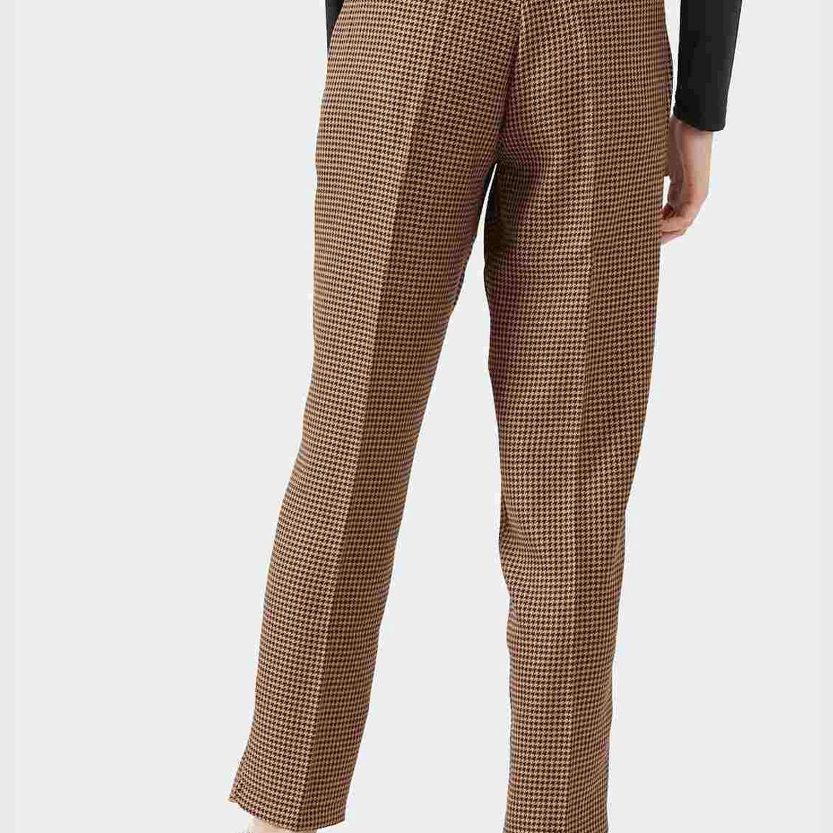 PRIVILEGE - Pantalon tubo camel estampado PRIVILEGE
