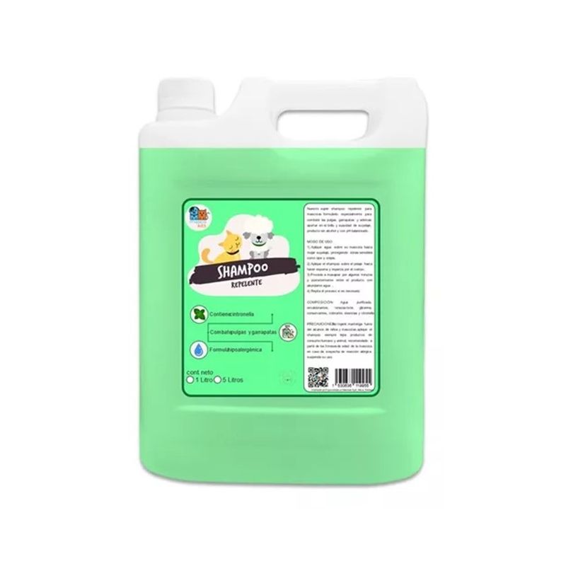 MASCOKITS - Shampoo Super Repelente 5 Litros Perros & Mascotas