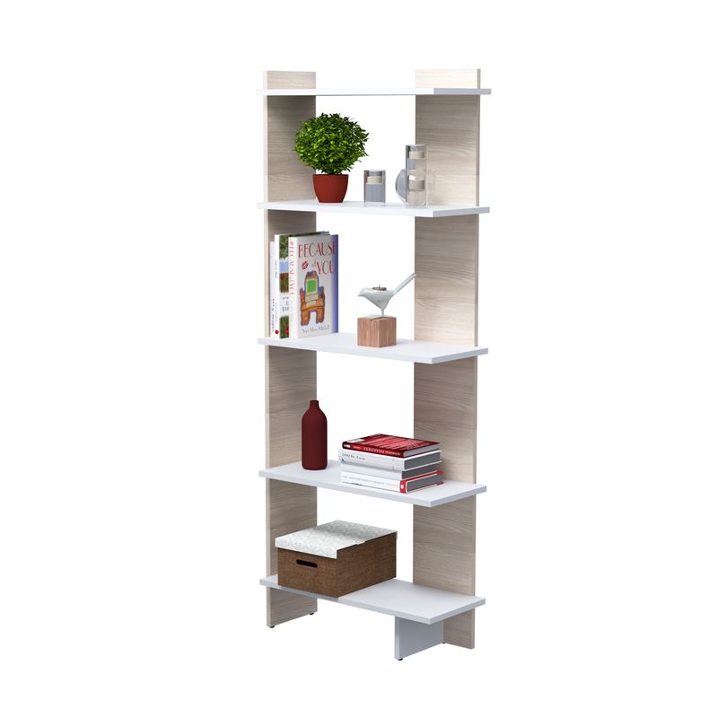 INVAL - Biblioteca 152,5 x 60 x 25,5 cm Arena / Blanco