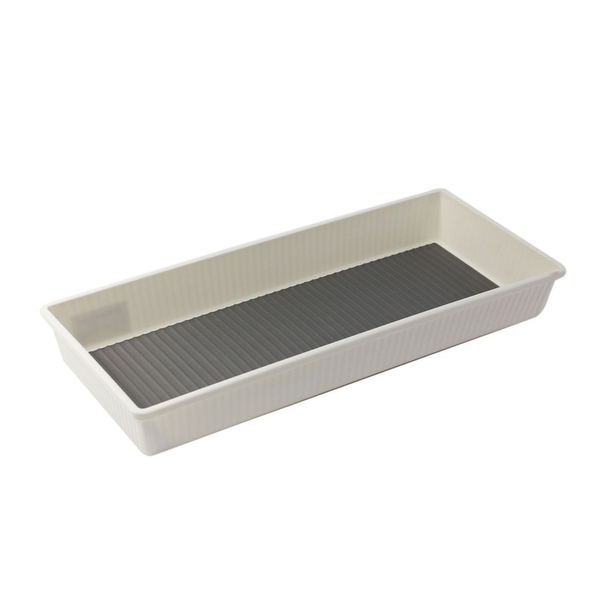 NEWTREE - Organizador de Cajones Gris Blanco Plástico Antideslizante