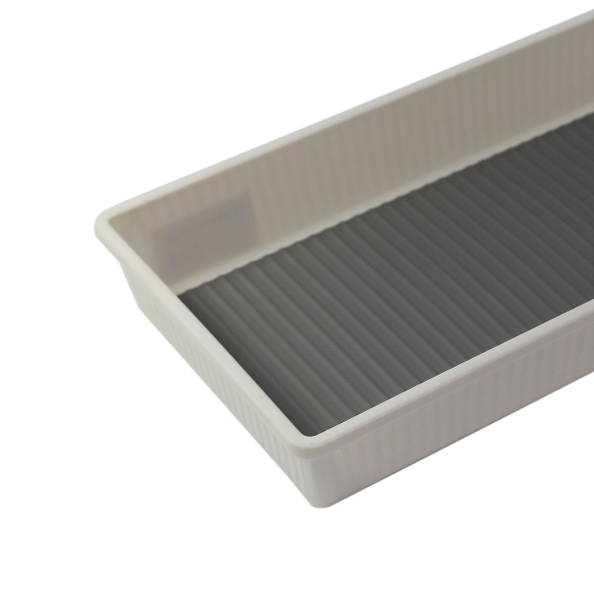 NEWTREE - Organizador de Cajones Gris Blanco Plástico Antideslizante