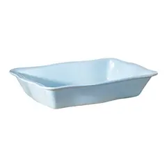 GENERICO - Fuente de Cerámica phorno tipo Gres - RECTANGULAR 30x22 Celeste