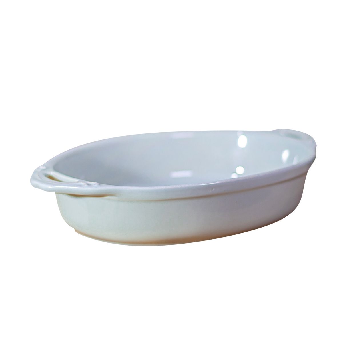 GENERICO - Fuente de Cerámica p/horno tipo Gres - OVAL  28x21 Hueso