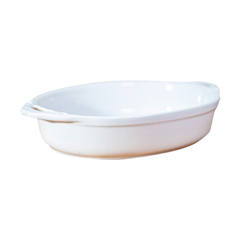 GENERICO - Fuente de Cerámica p/horno tipo Gres - OVAL  28x21 Blanca