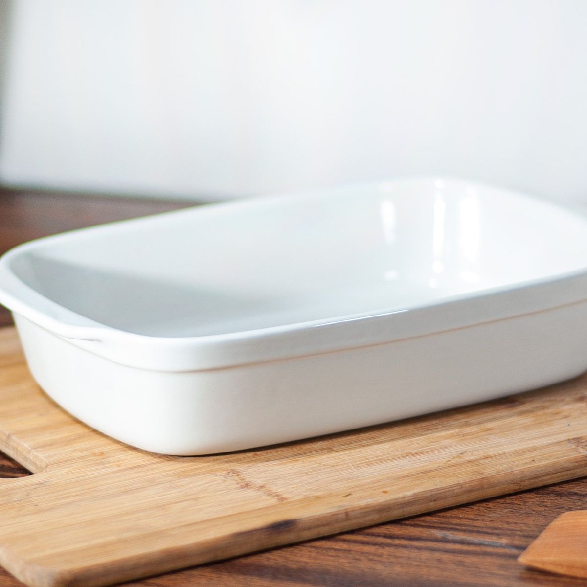 GENERICO - Fuente de Cerámica phorno tipo Gres - RECTANGULAR 26x19 -Blanca