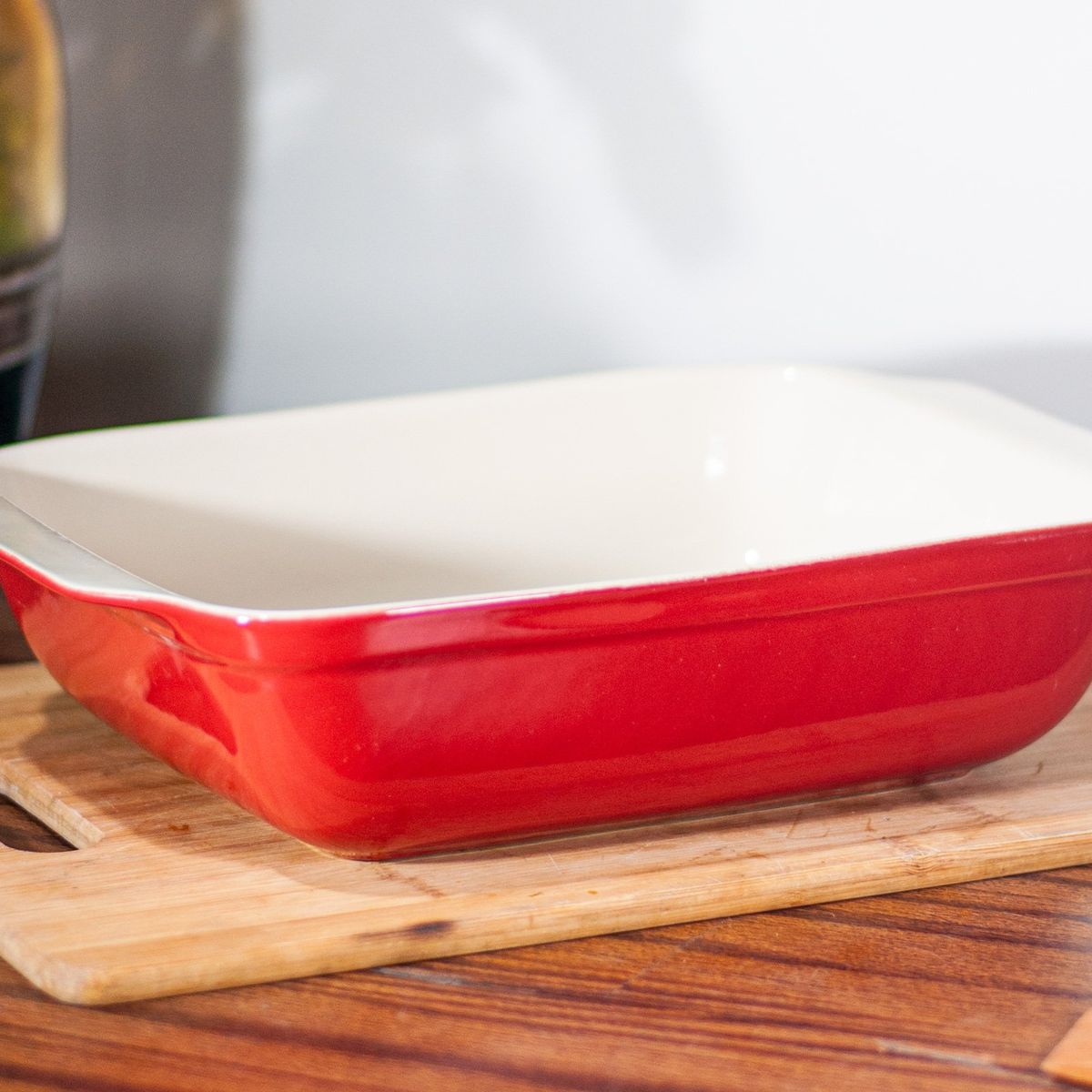 GENERICO - Fuente de Cerámica phorno tipo Gres - RECTANGULAR 33x24 -Roja