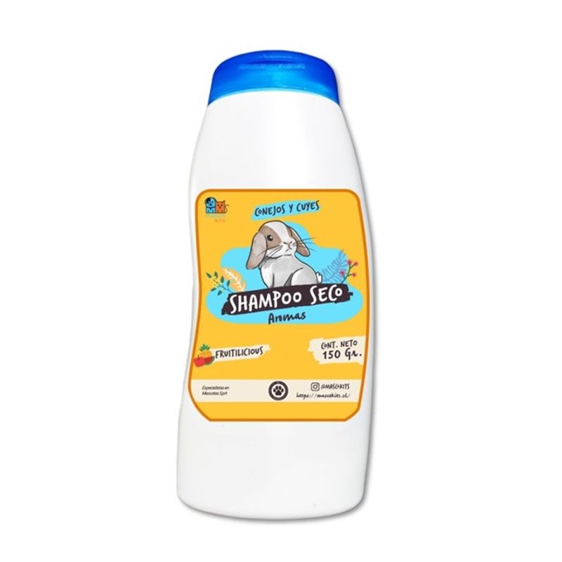 MASCOKITS - Shampoo Seco Para Conejos Aroma Fruiticilious Frutal 150gr