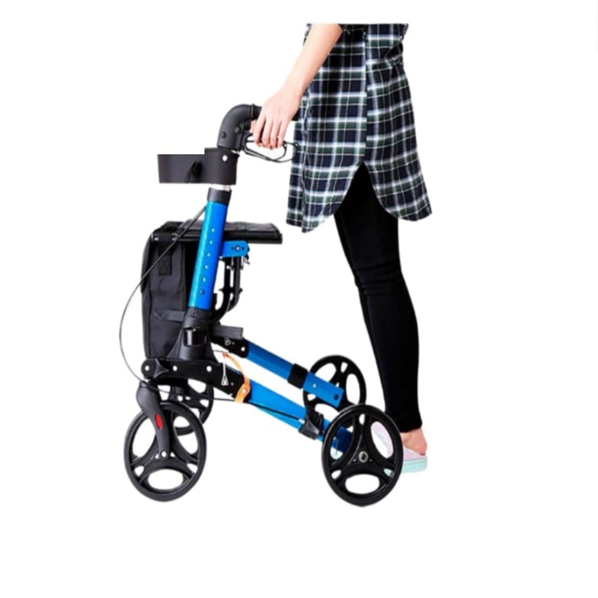 ONEDER - Andador Burrito Ortopedico Plegable Adulto 4 Ruedas Asiento