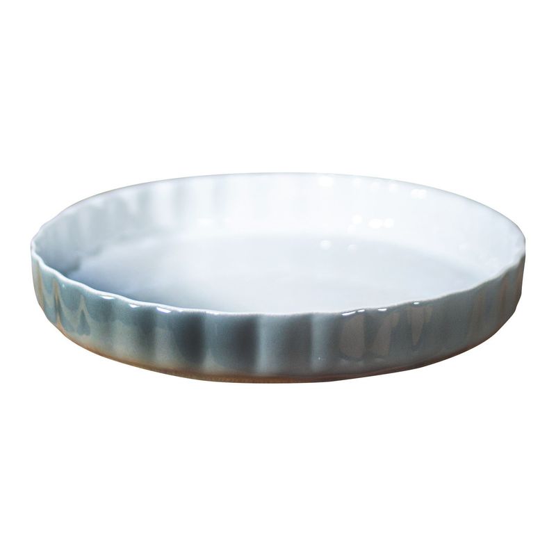 GENERICO - Fuente de Cerámica p/horno tipo Gres - REDONDA 28 cm. Gris