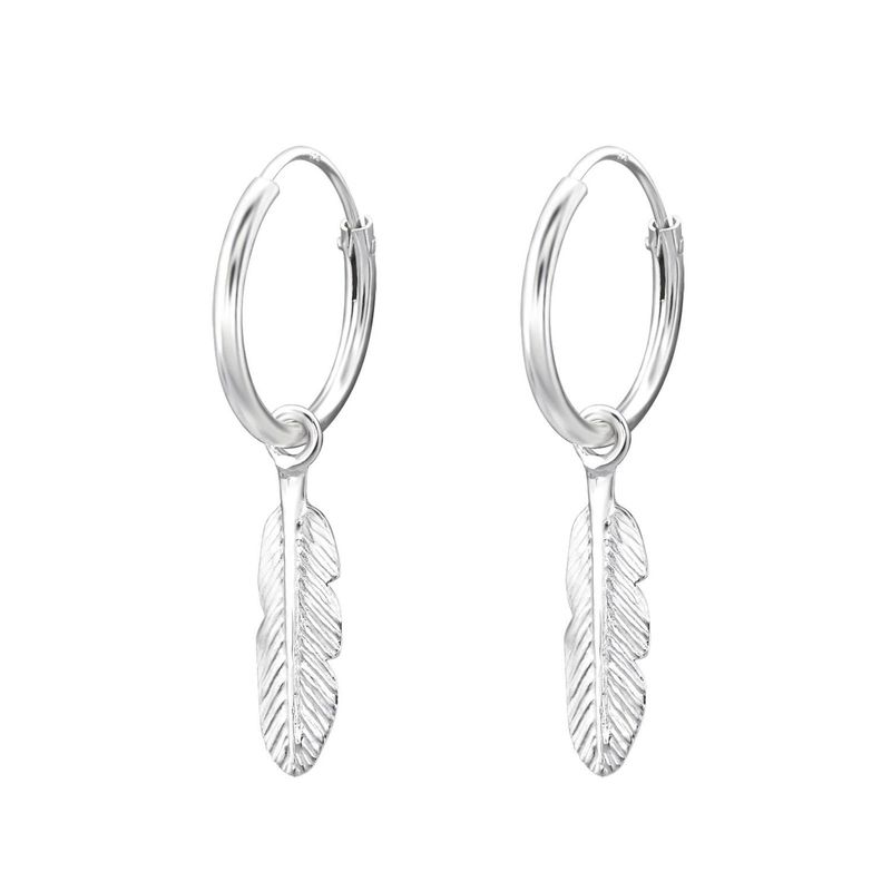 ZAZU - Argollas con Pluma-Joyas Zazü
