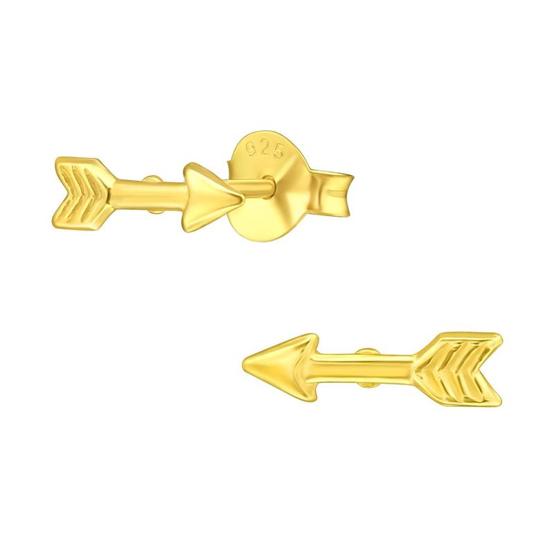 ZAZU - Aritos Flecha Bañados en Oro-Joyas Zazü