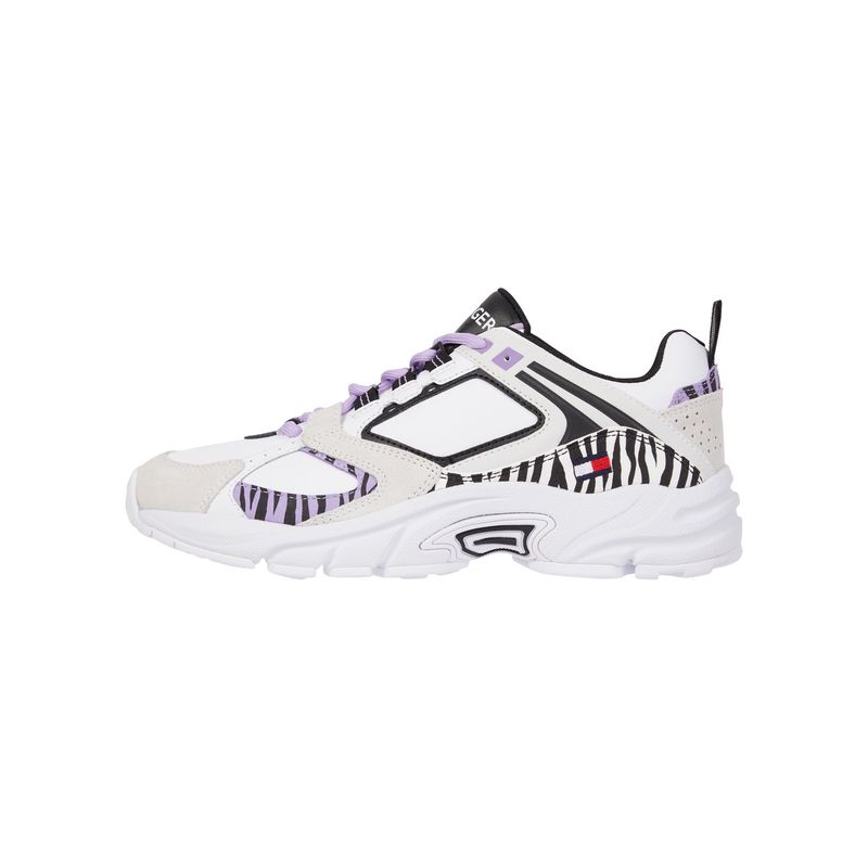 TOMMY HILFIGER - Zapatillas Sport Animal Print Blanco Tommy Jeans