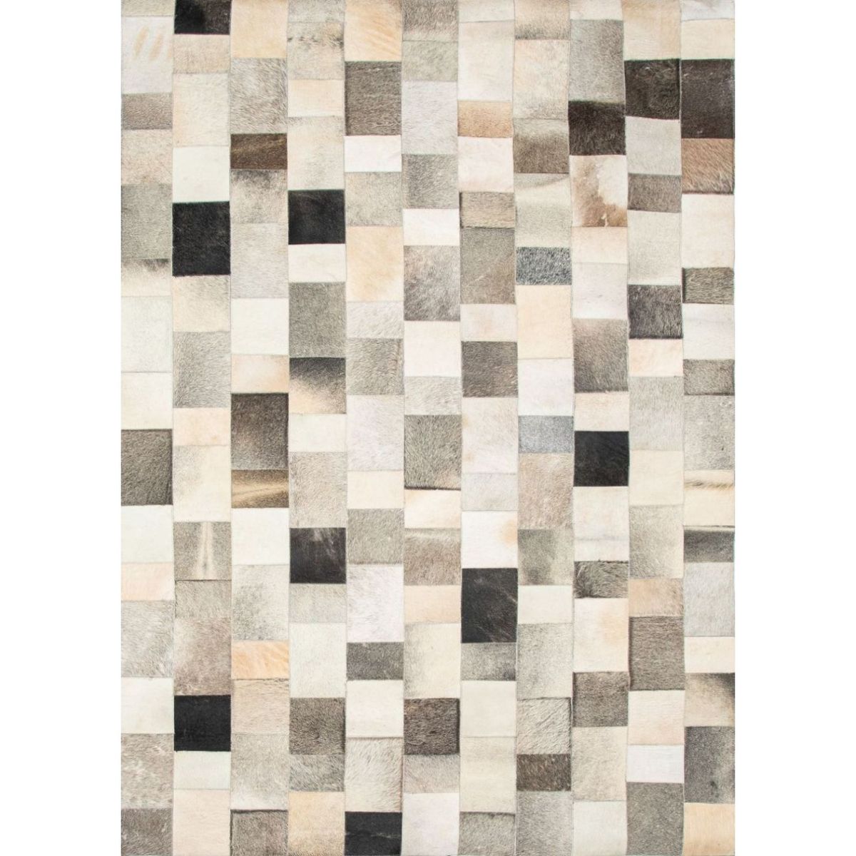 BAZHARS - ALFOMBRA BAZHARS 160X230 CM PATCH CUERO NIR 506