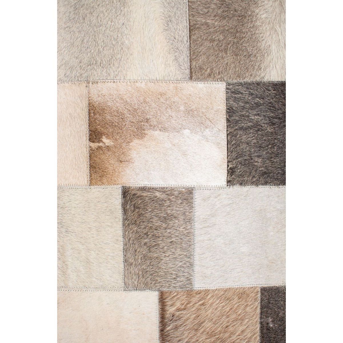 BAZHARS - ALFOMBRA BAZHARS 160X230 CM PATCH CUERO NIR 506