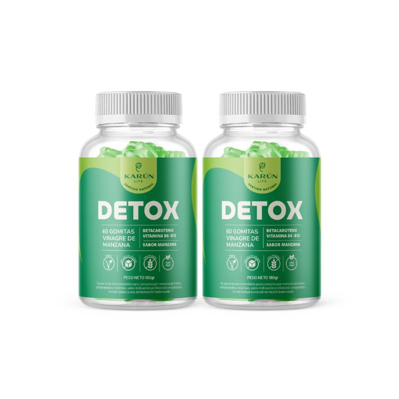 KARUNLIFE - Detox Vinagre De Manzana gomitas- Vita B6 Y B12 Pack x2 Karun Life