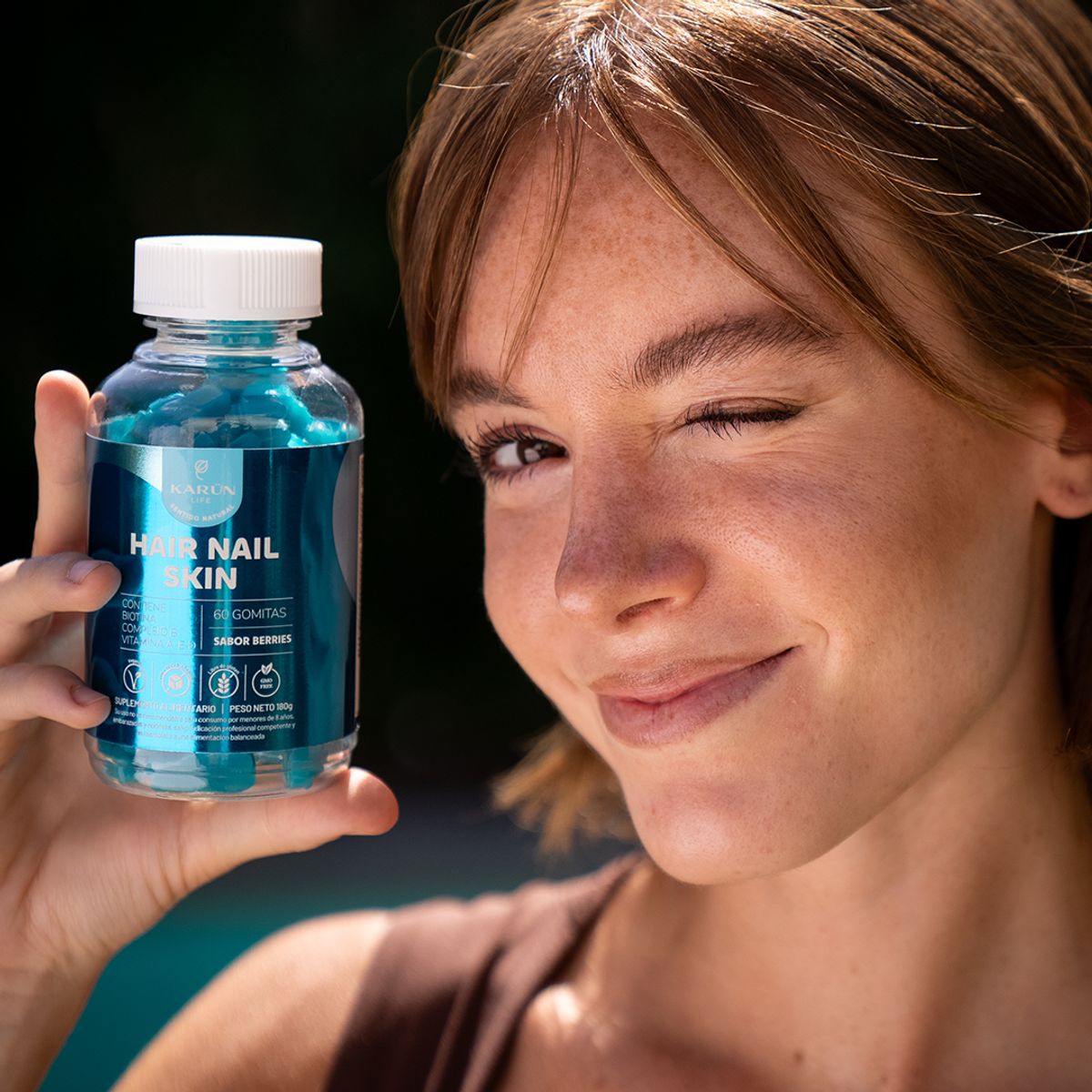 KARUNLIFE - Pack x2 Gomitas Biotina Hair Nails & Skin 120 Un Karun Life