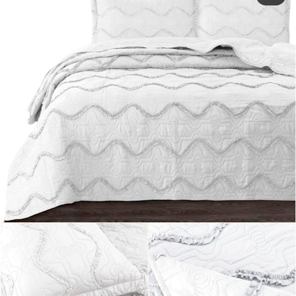 GENERICO - CUBRECAMAS VERANO 2.0 PLAZAS BLANCO  TELA QUILT , ELLIS GREYS BOUTIQUE